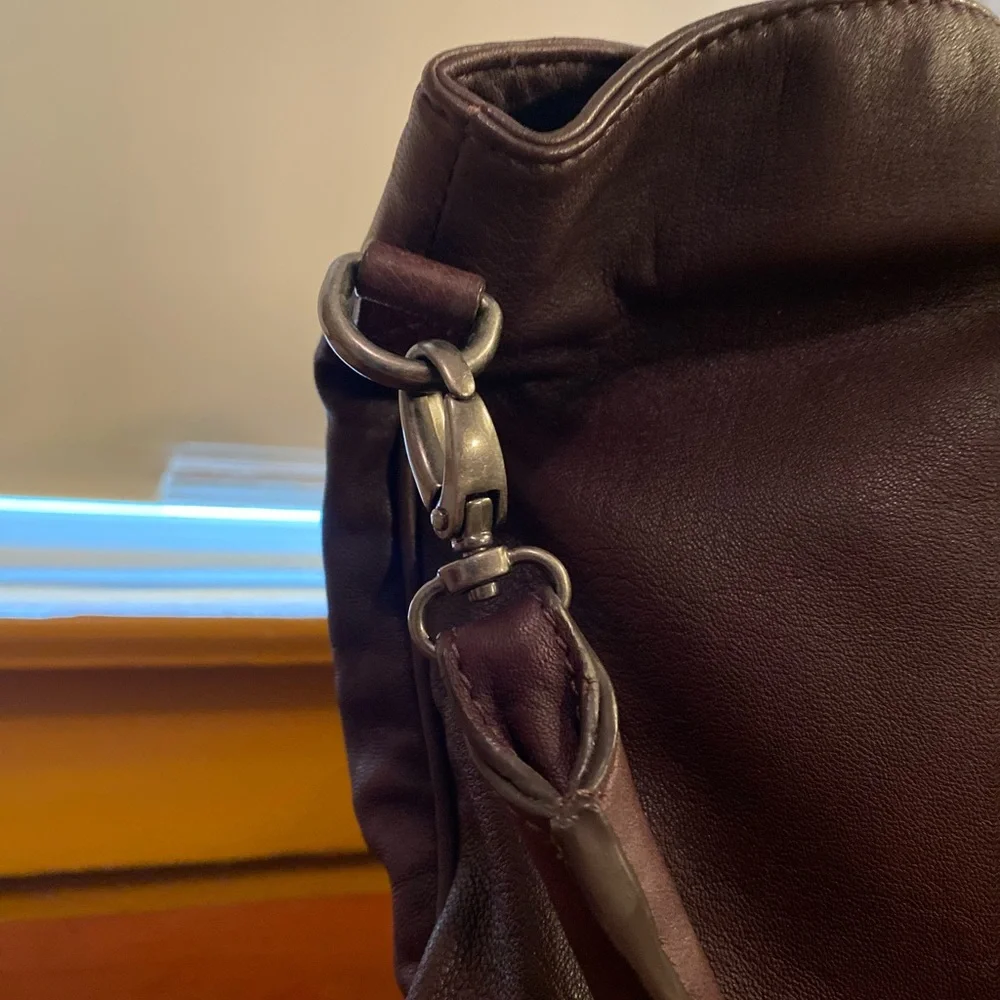 J. Jill Dark Brown Leather Shoulder Bag - Picture 2 of 12